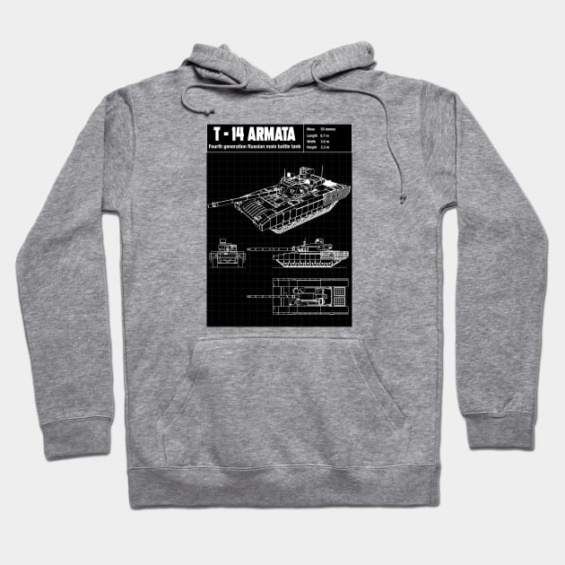 T-14 ARMATA SCHEMATIC Hoodie by theanomalius_merch